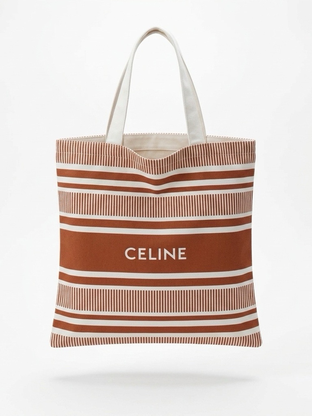 NEW Celine VIP (GWP) Burnt Orange & Cream or Blue Striped Canvas Tote